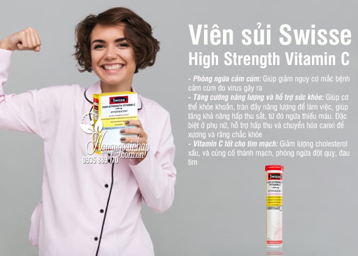 Viên sủi Swisse vitamin C 1000mg High Strength ống 20 viên 3