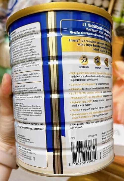Cách pha sữa bột Ensure 850g Úc cho người già uống?-2