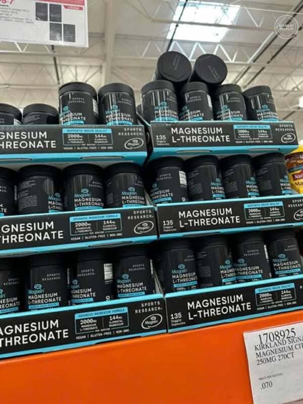 Viên uống Magtein Magnesium L-Threonate Sports Research 2000mg 135 viên từ Mỹ giá bao nhiêu?