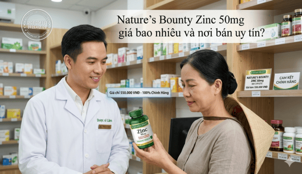 Nature’s Bounty Zinc 50mg giá bao nhiêu và nơi bán uy tín