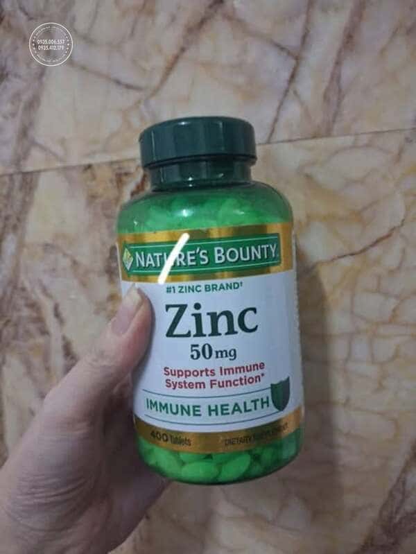 Thuốc bổ sung kẽm Nature’s Bounty Zinc 50mg 400 Caplets của Mỹ giá bao nhiêu và nơi bán uy tín?